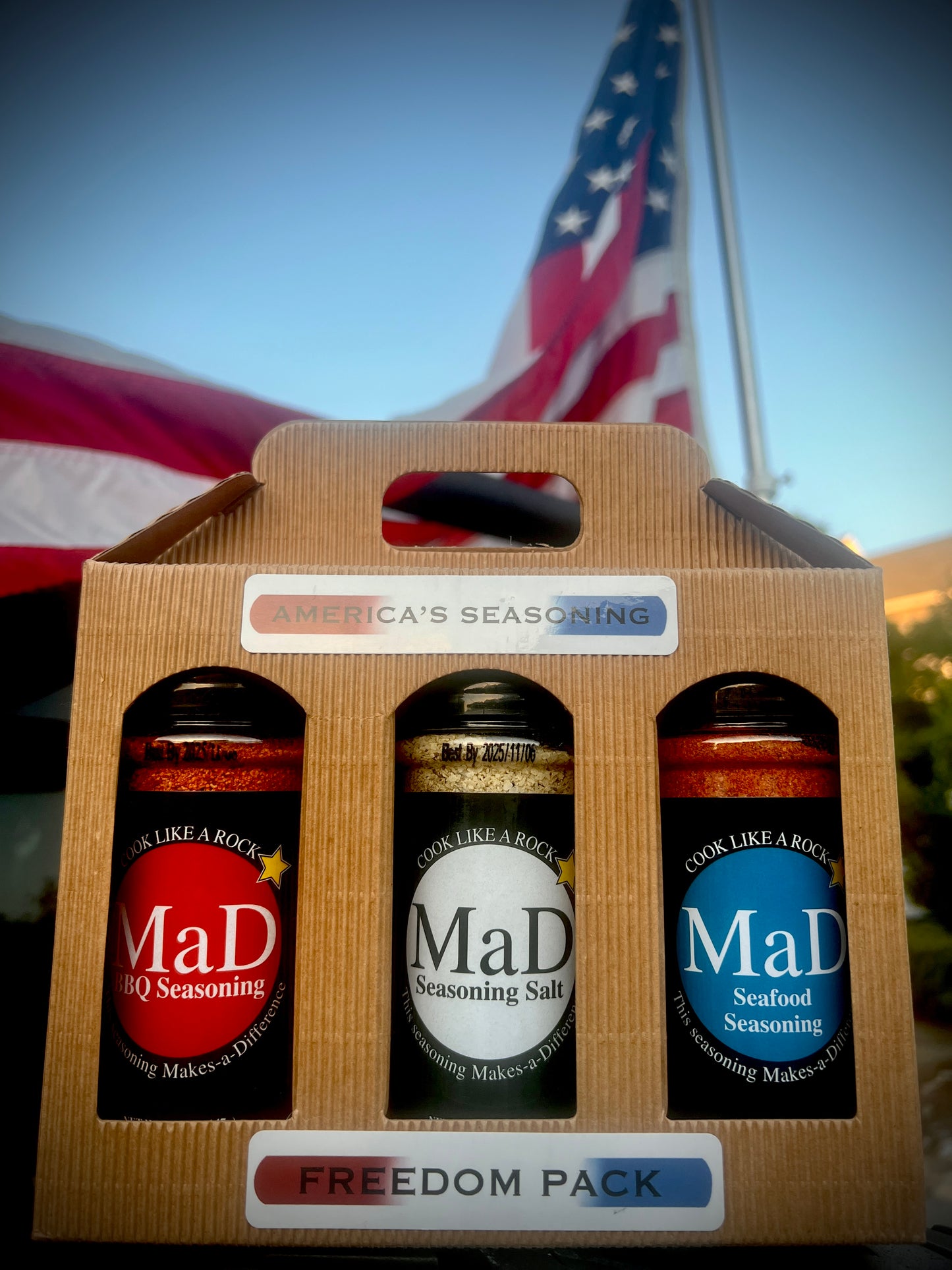 MaD Seasoning "The Freedom Pack"....Three of the most popular flavors of MaD