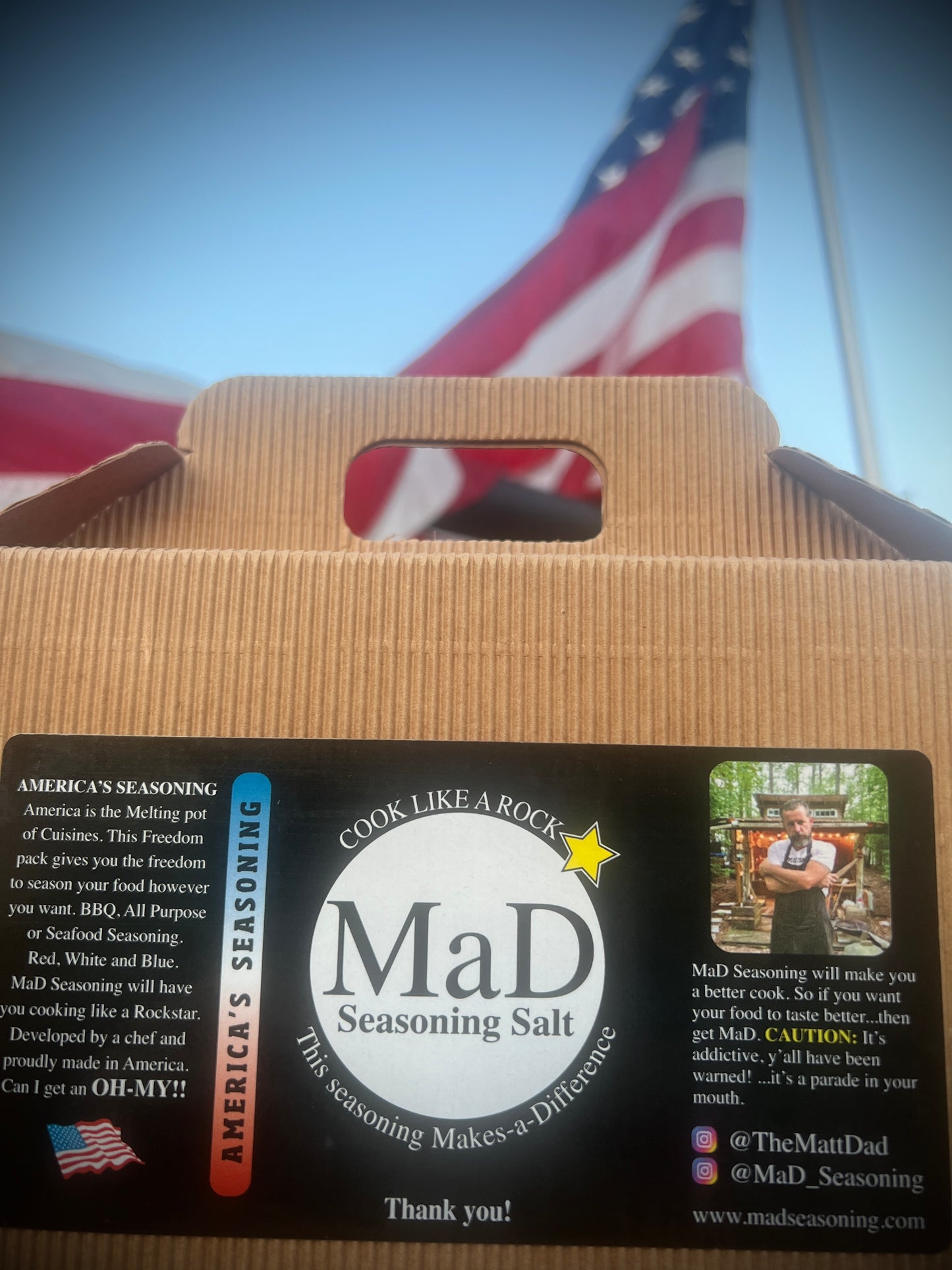 MaD Seasoning "The Freedom Pack"....Three of the most popular flavors of MaD